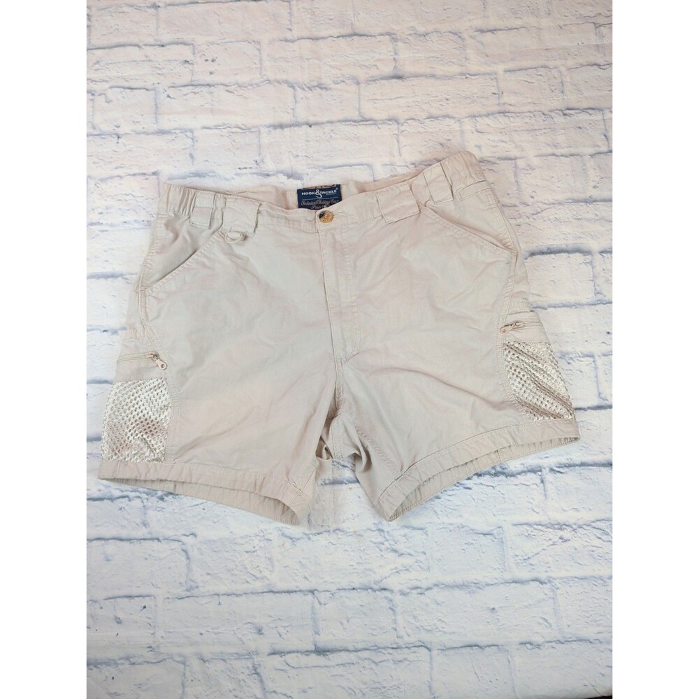 Hook & Tackle Shorts Mens Technical Fishing Gear Cargo Tan Beige Size 38